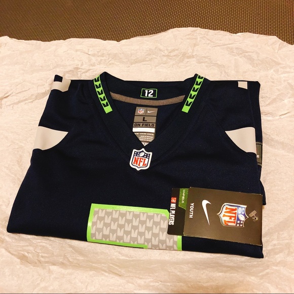 NFL Seattle Seahawks Jersey L (YOUTH) Wilson NWT - Picture 6 of 8